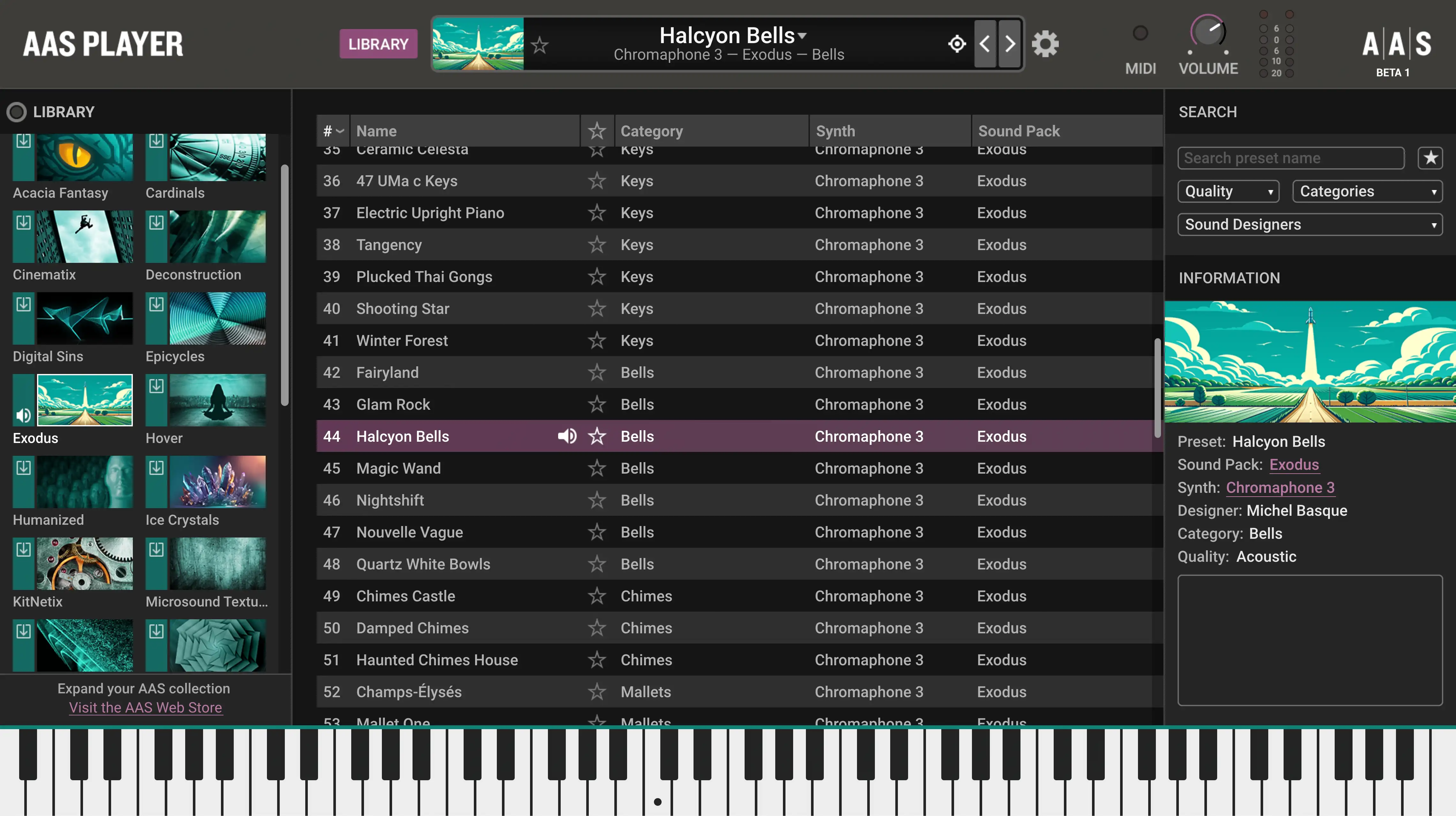 AAS Player browser