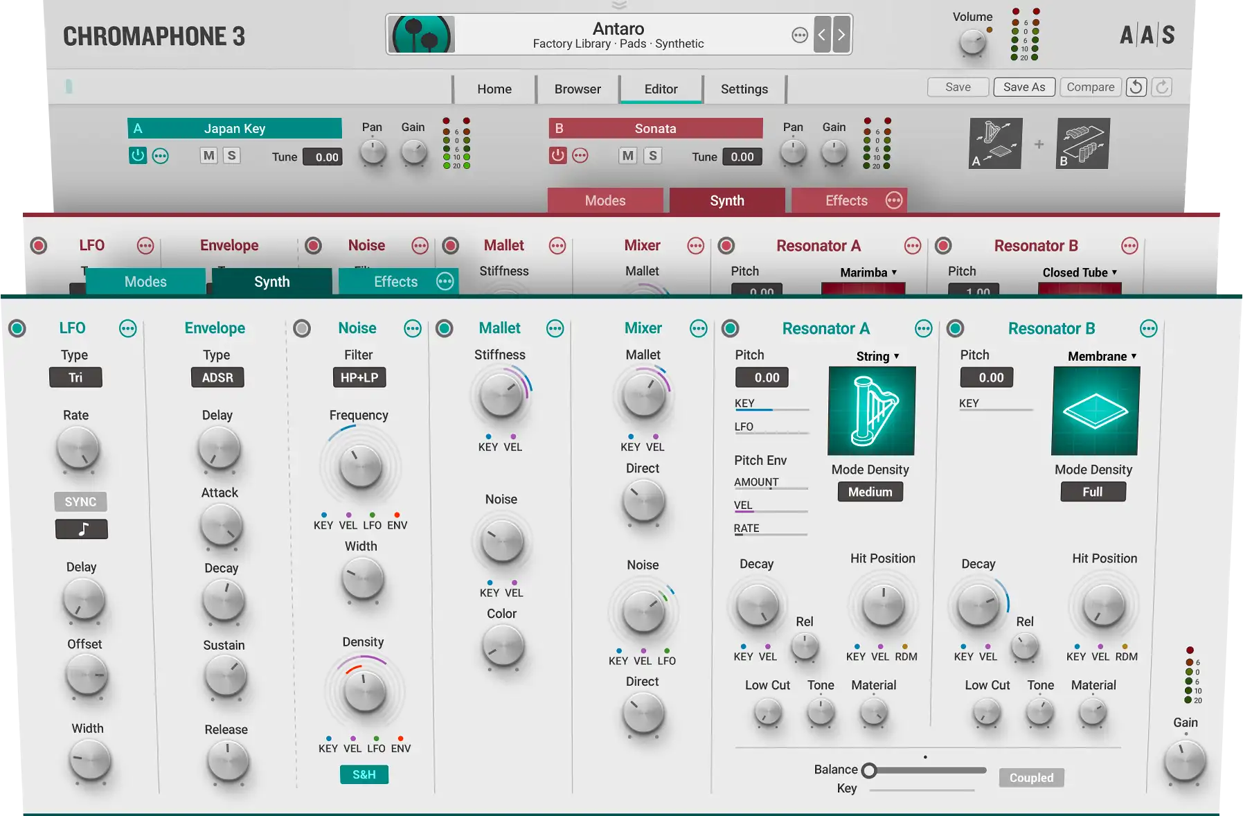 Chromaphone 3 two voice multitimbral