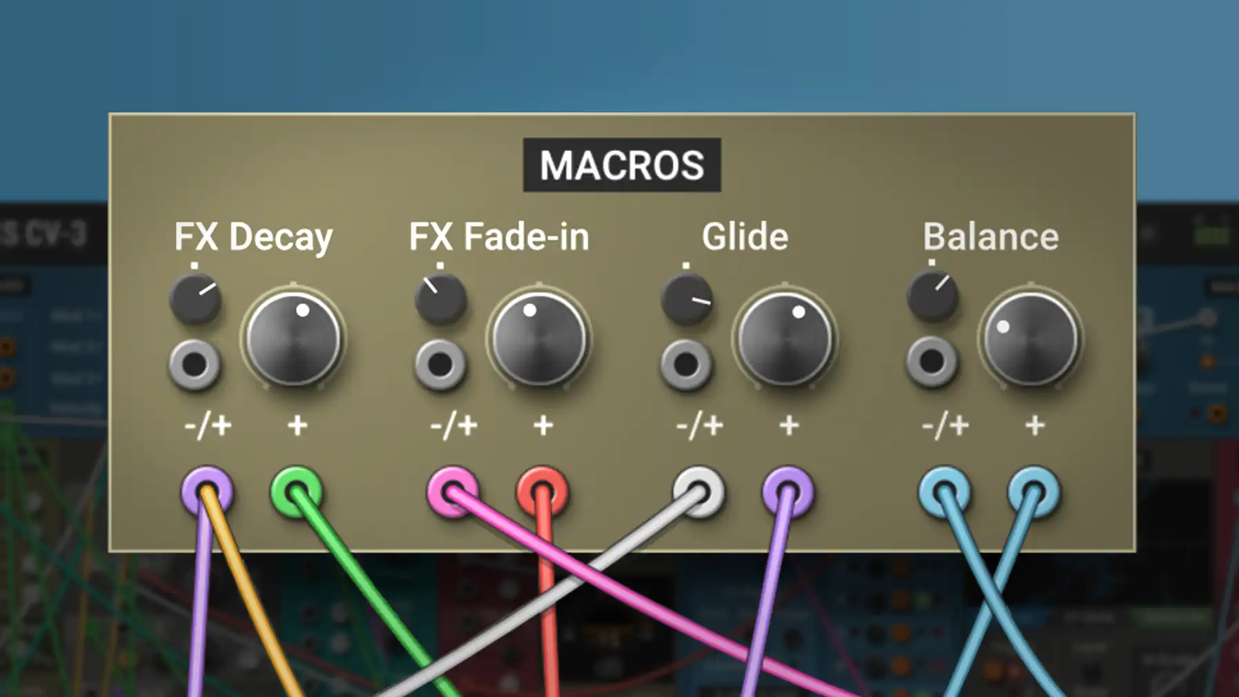 Multiphonics CV‑3 high level control with macros