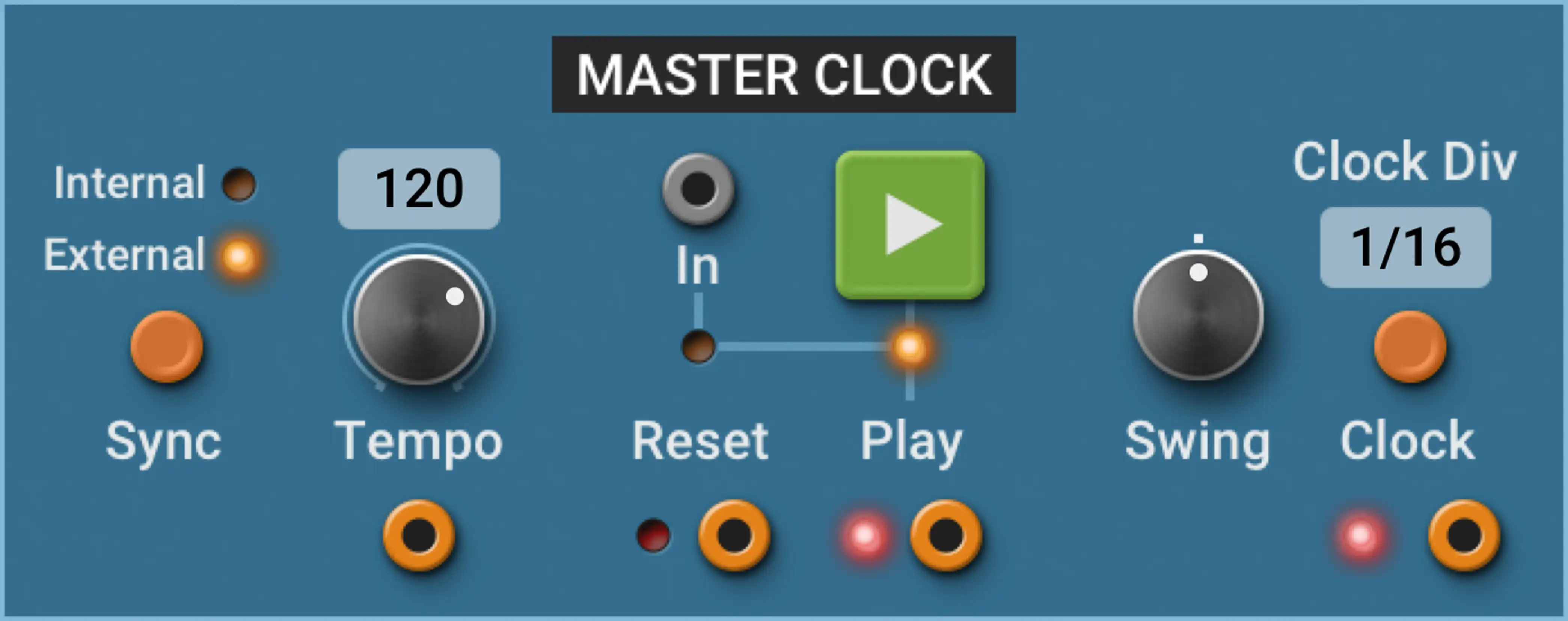 Multiphonics CV‑3—Modules Master Clock FX