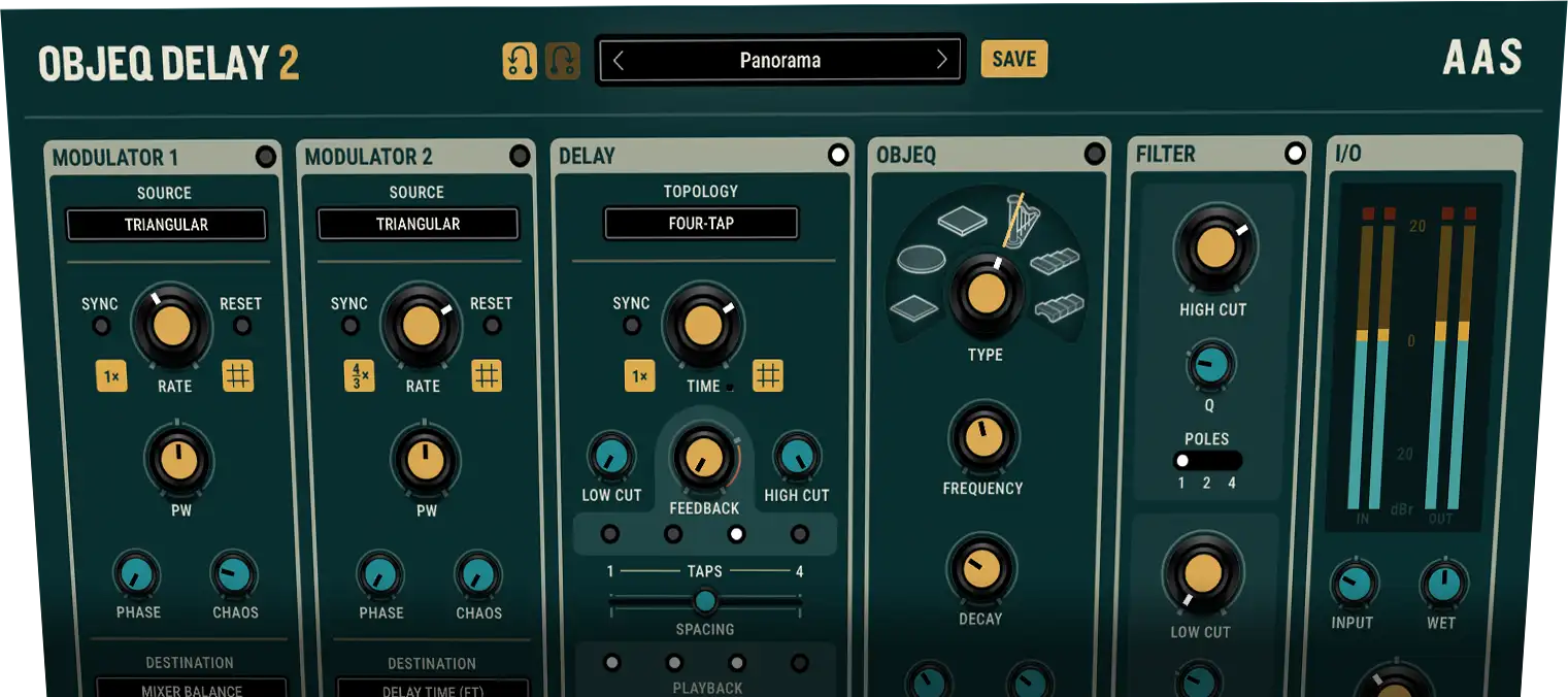 Objeq Delay 2—Acoustic filter & delay