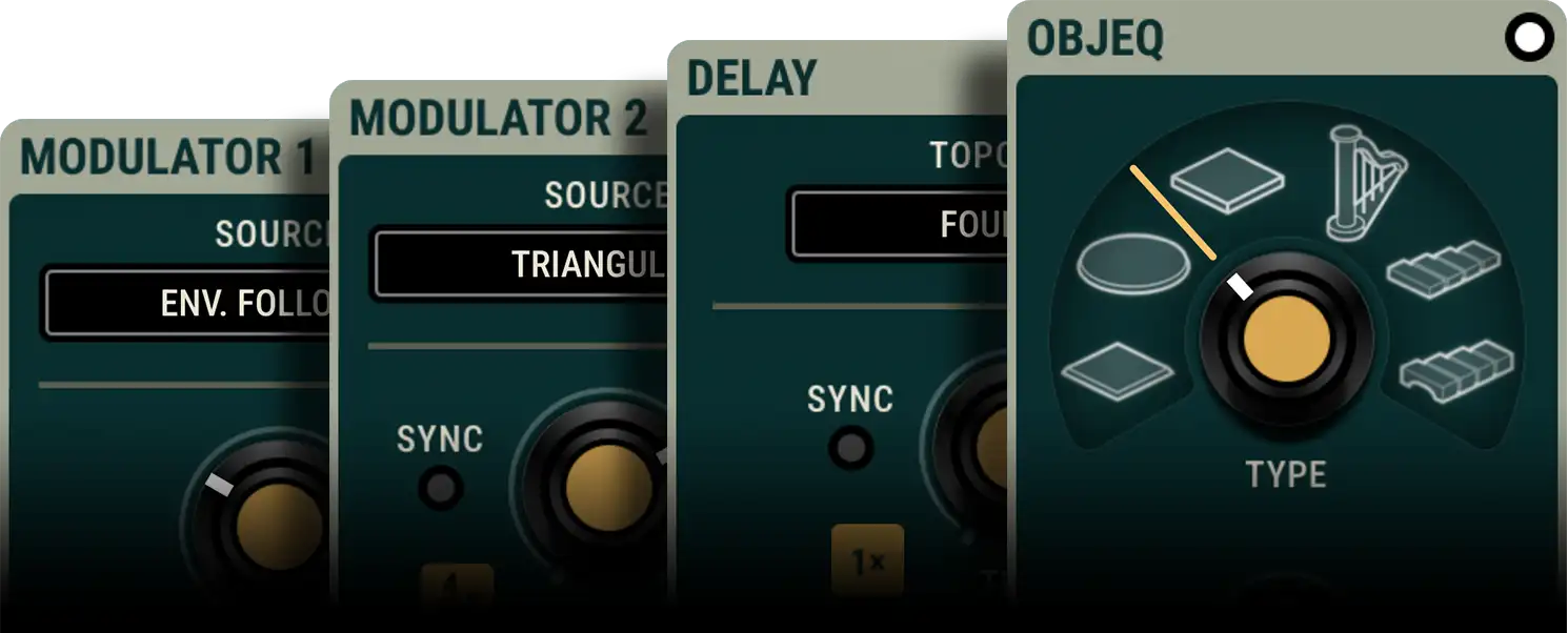 Objeq Delay 2—Acoustic filter & delay
