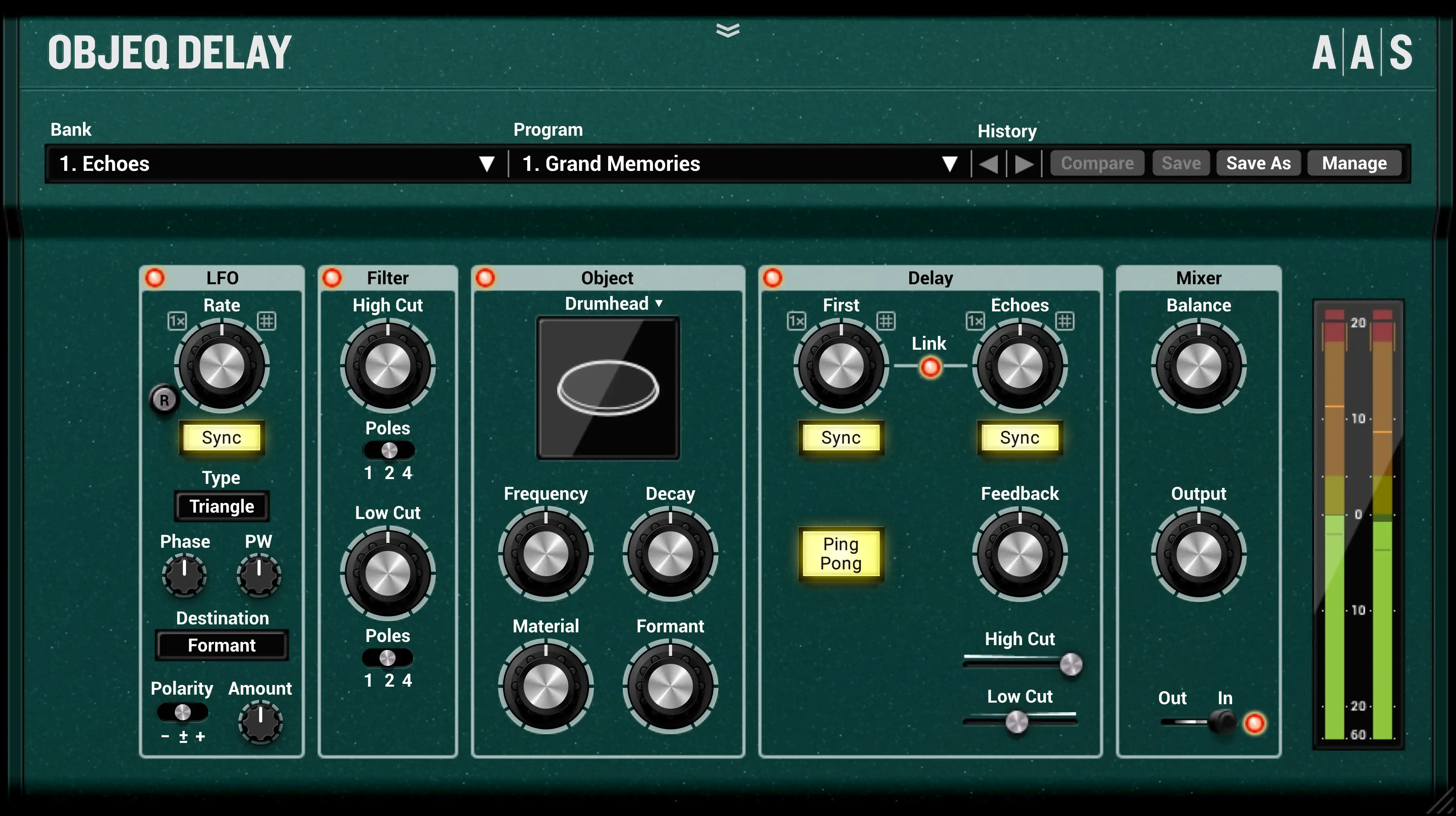 Objeq Delay acoustic filter & delay