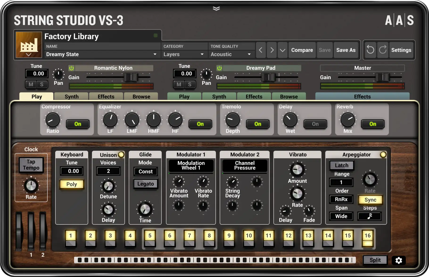 String Studio VS‑3 two voice multitimbral