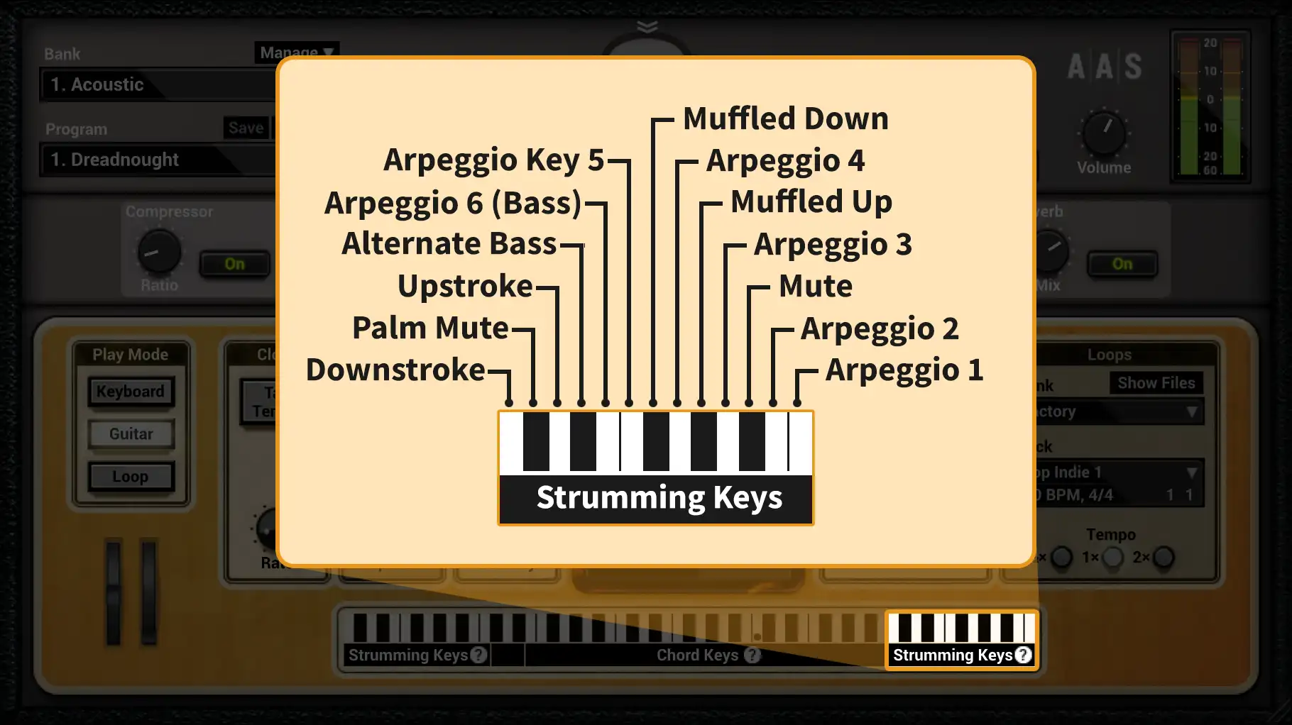 Strum GS‑2 strumming keys