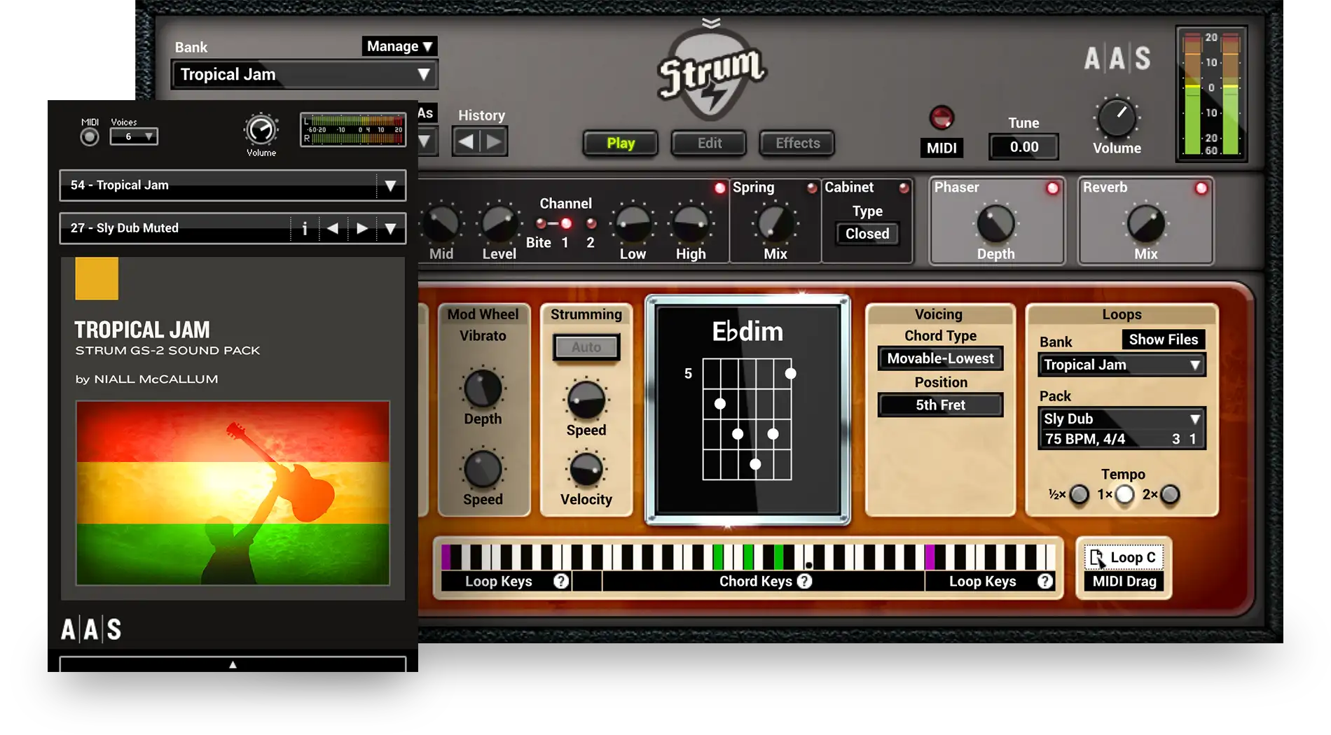 Tropical Jam instruments