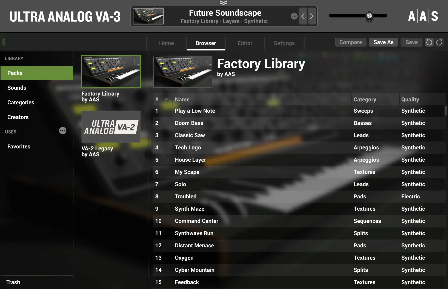 Ultra Analog VA‑3 new browser