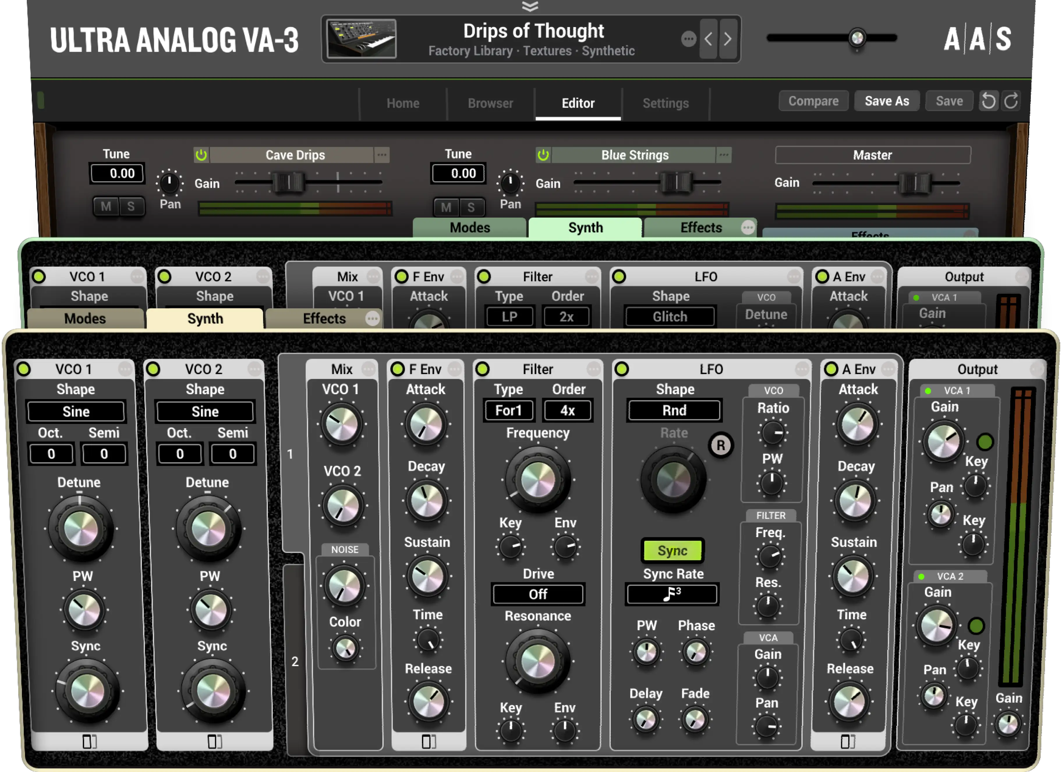 Ultra Analog VA‑3 two voice multitimbral