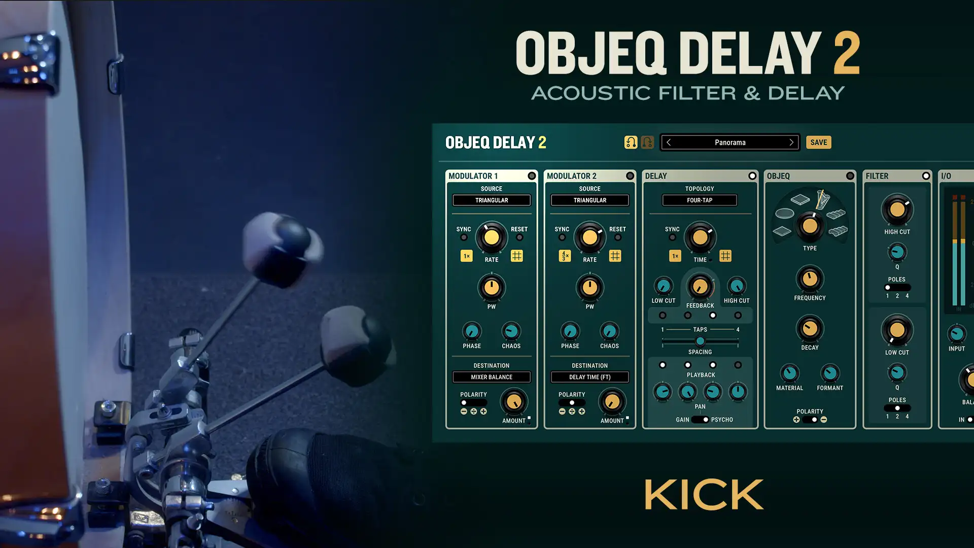 Objeq Delay 2 on Kick