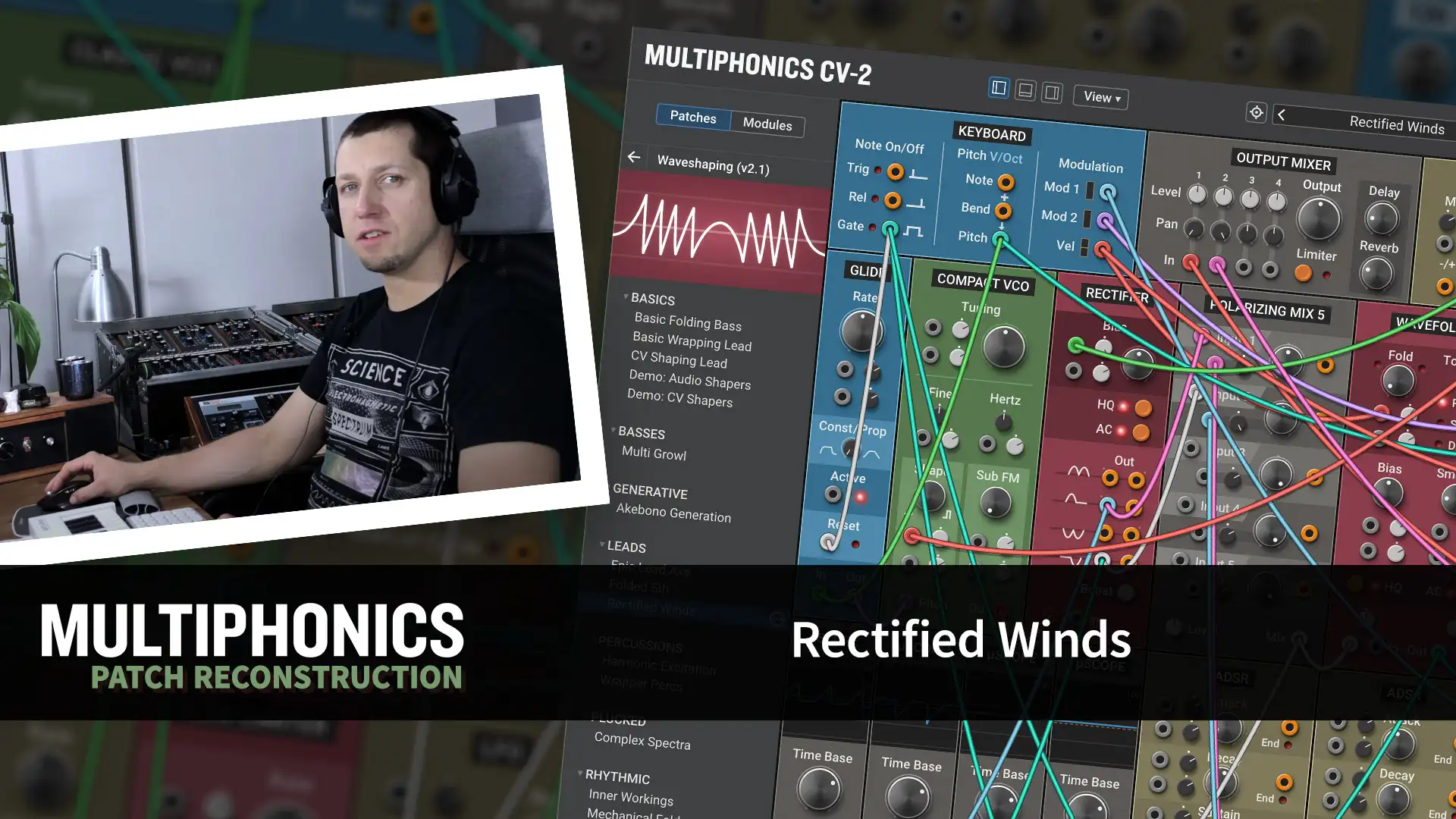 Multiphonics Patch Reconstruction with Adam—Rectified Winds