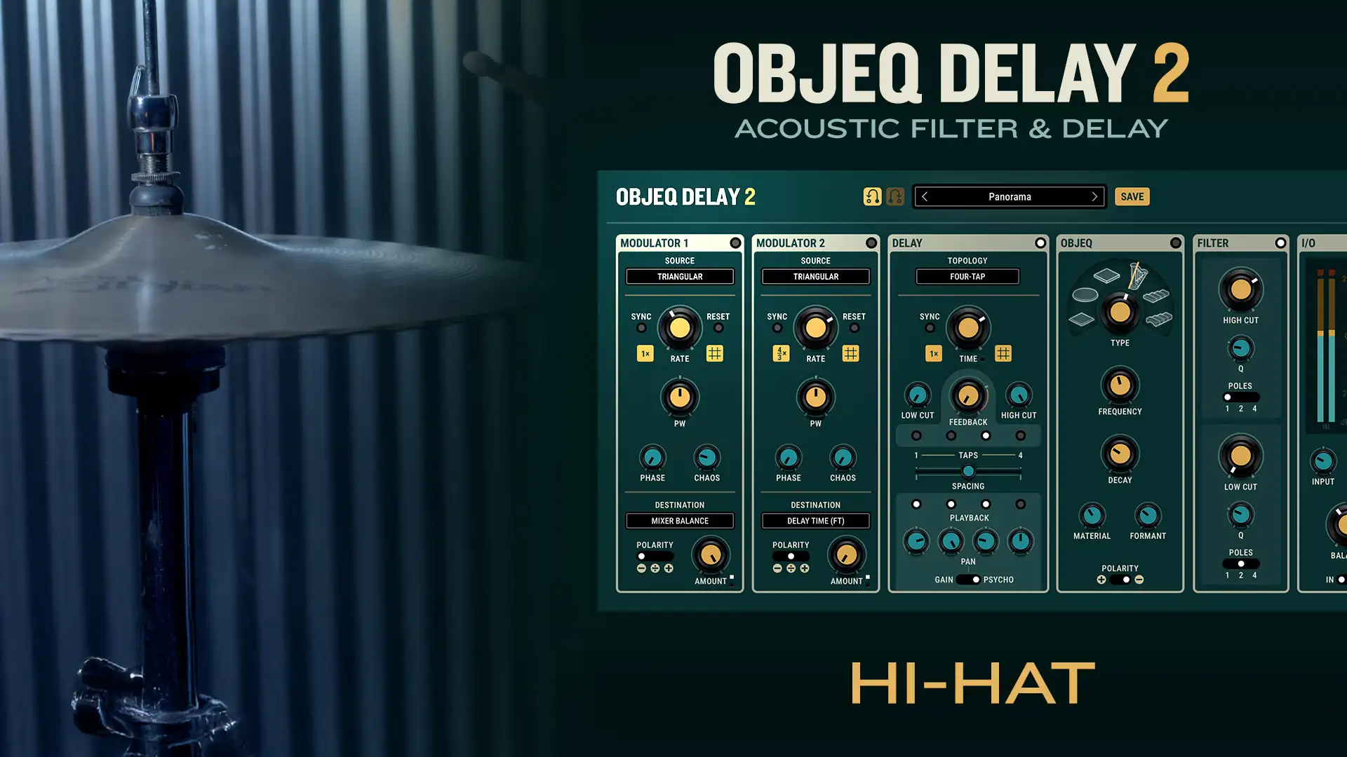 Objeq Delay 2 on Hi-Hat