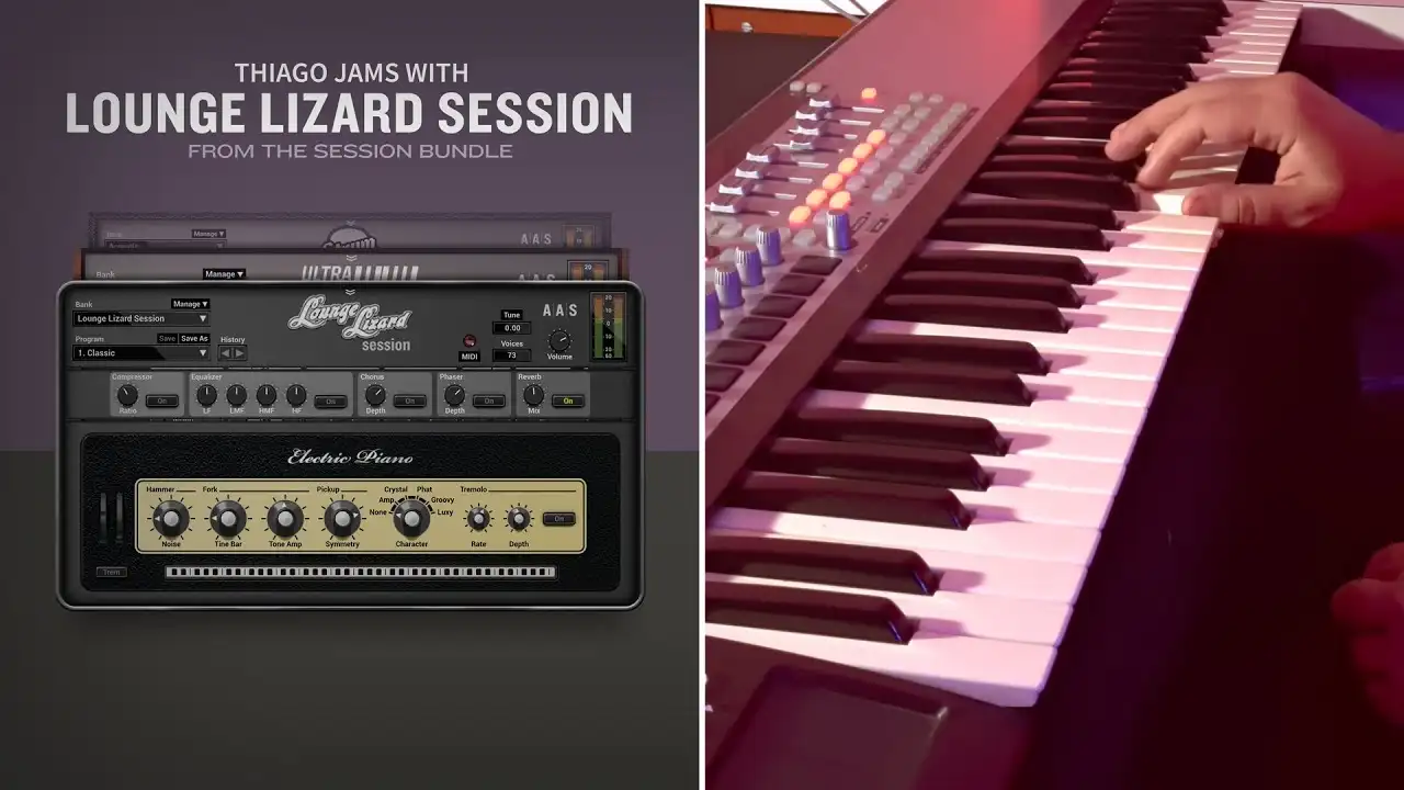 Groove Town—Thiago Pinheiro jams with the Lounge Lizard Session electric piano plug-in