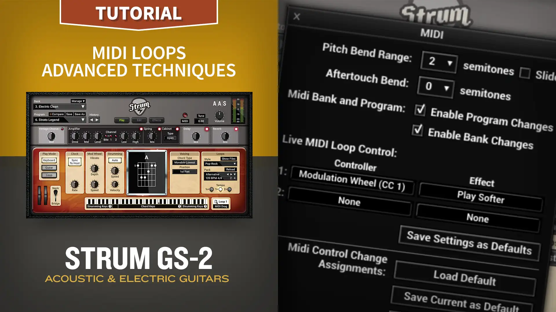 Strum GS-2 Tutorials—MIDI loops advanced techniques