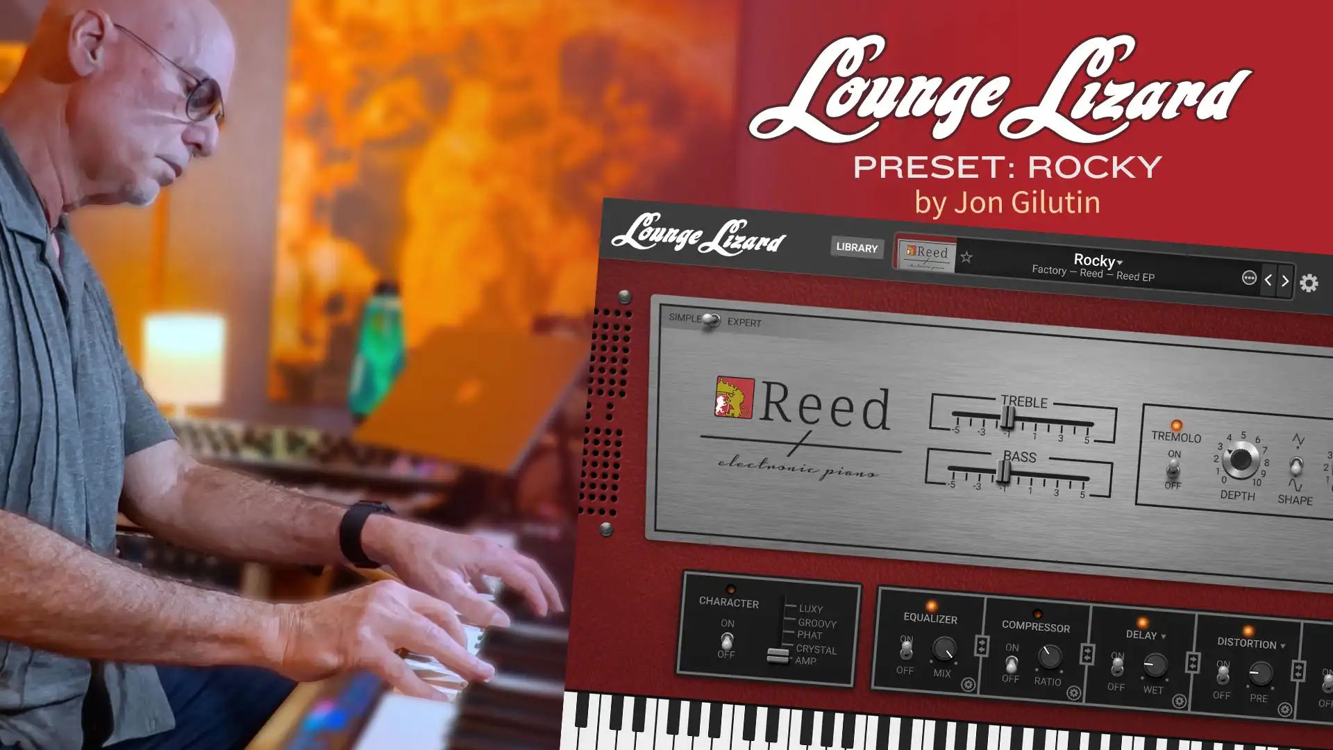Rocky—Jon Gilutin Plays with the Brand New Lounge Lizard EP-5 Electric Piano
