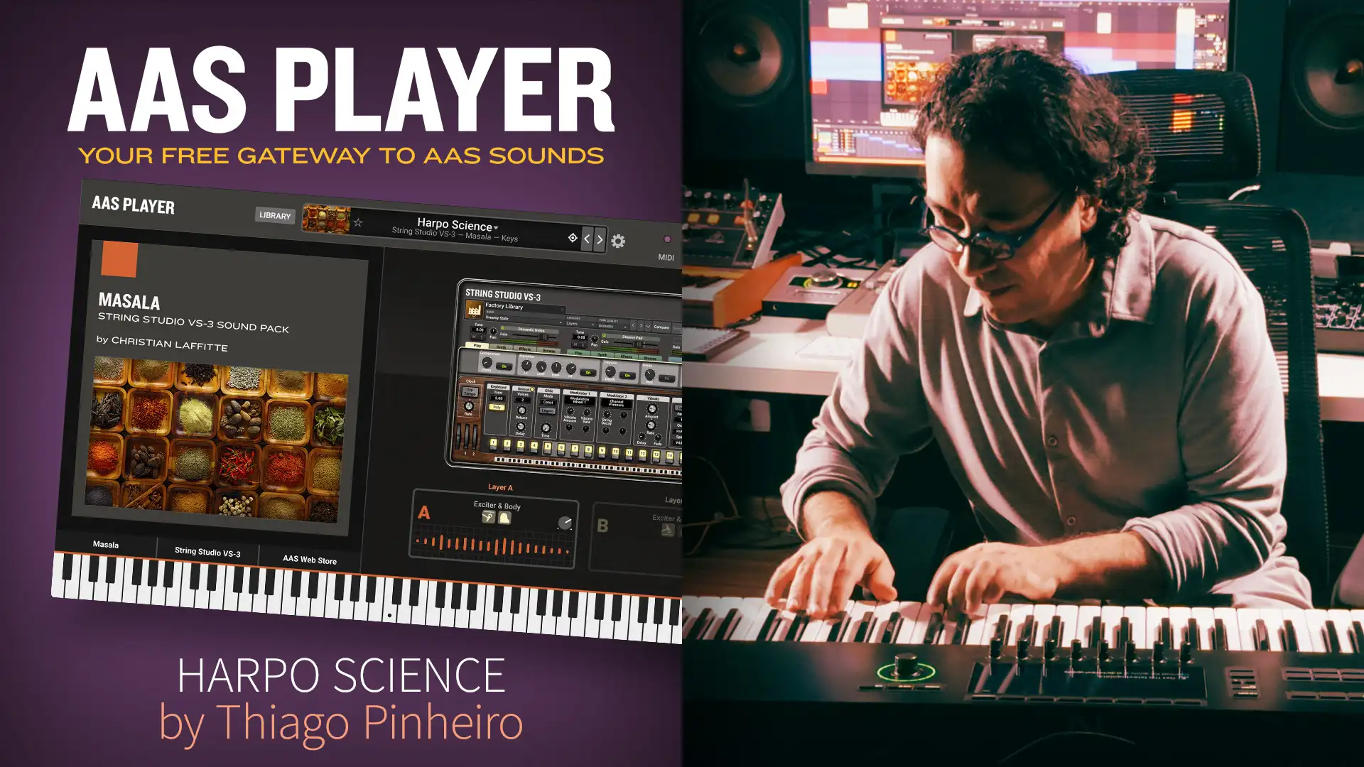 Harpo Science—Thiago Pinheiro Plays plays with free AAS Player Starter Presets