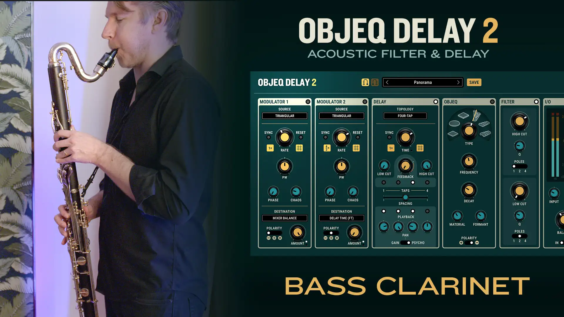 Objeq Delay 2 on Bass Clarinet