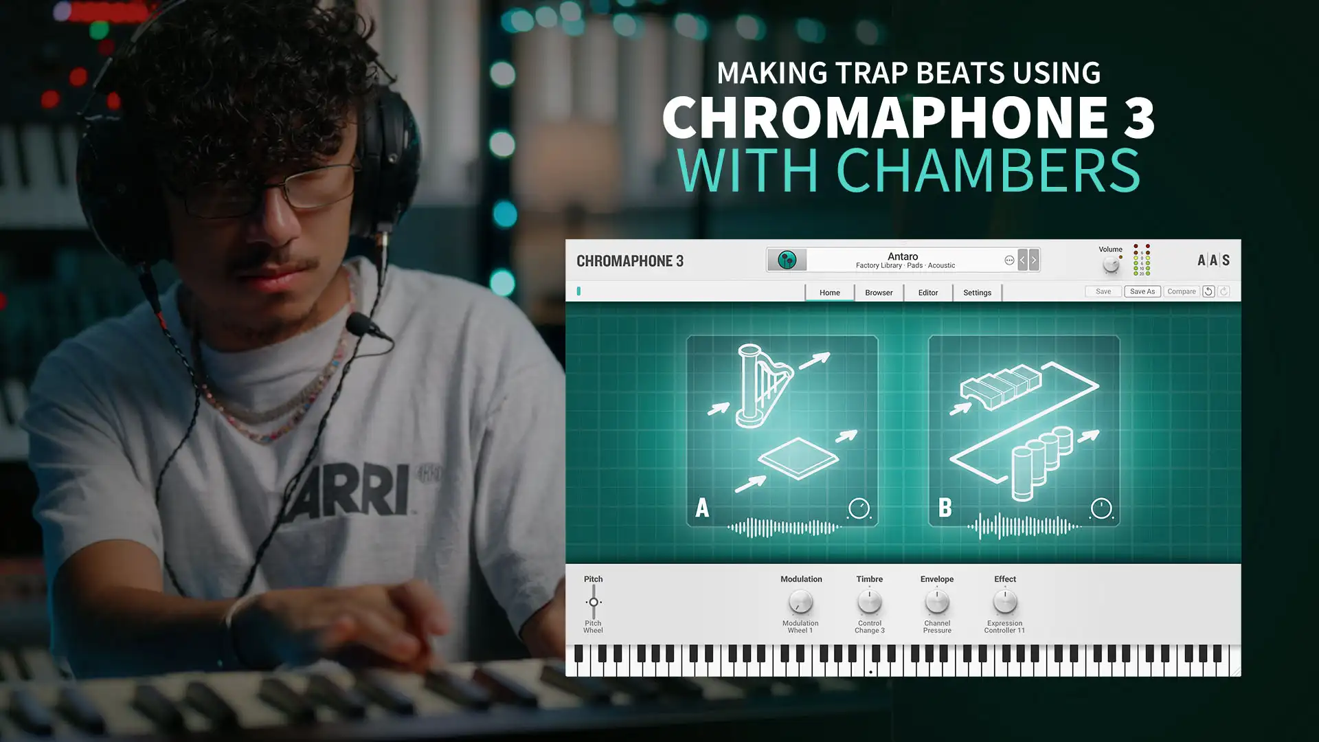 Making Trap Beats using Chromaphone 3 with Chambers