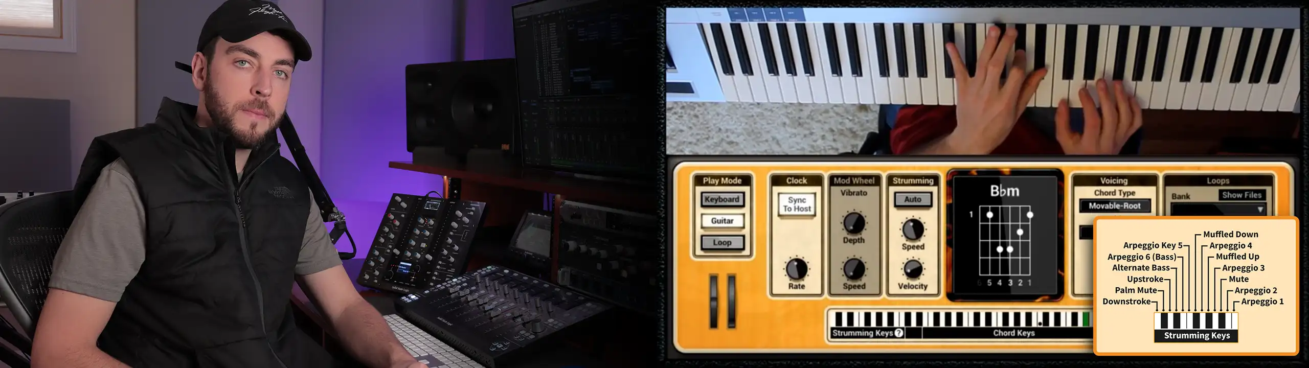 Strum GS-2's Keyboard, Guitar, and Loop modes