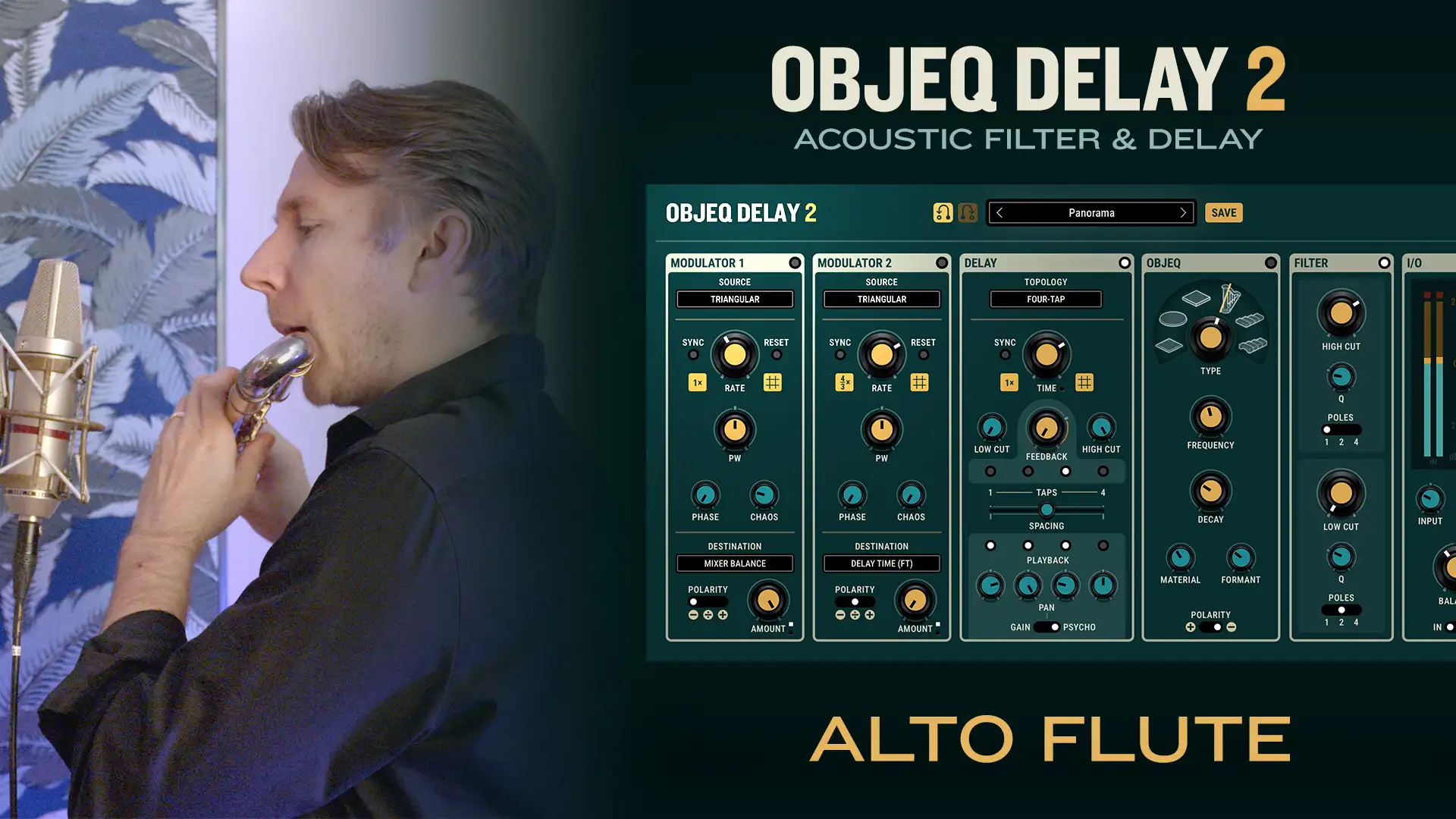 Objeq Delay 2 on Alto Flute