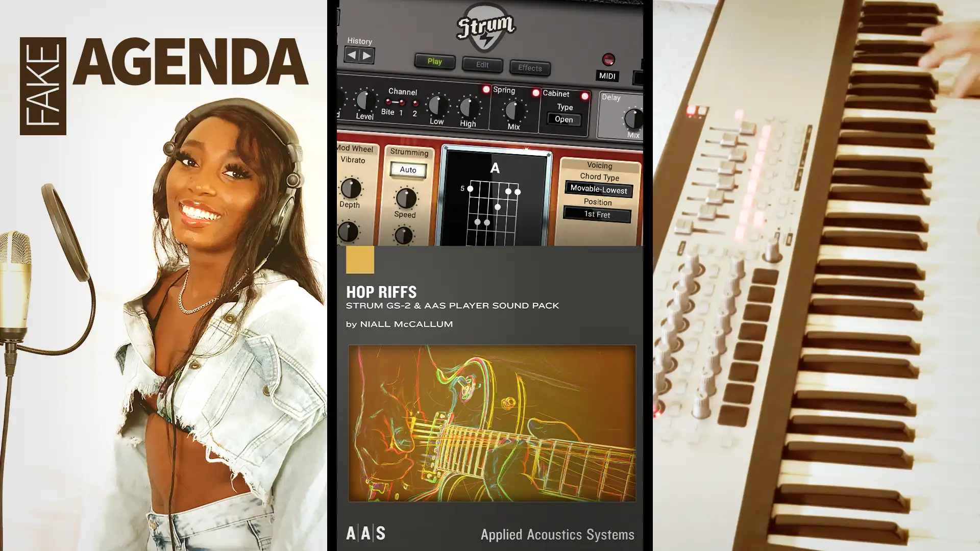 Fake Agenda—Thiago Pinheiro (feat. Yuli) jams with Hop Riffs for Strum GS-2