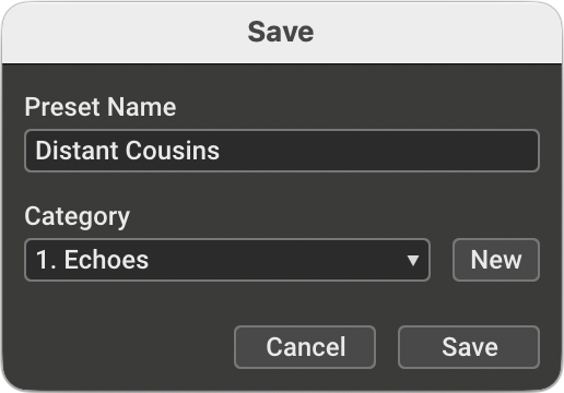 Objeq Delay 2's Save dialog